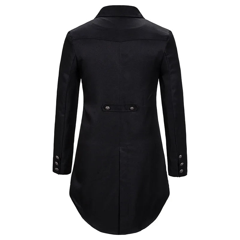 UbAli Cappotto Da Uomo In Vera Pelle Gotico Matrice Trench Cappotto Gotico Steampunk Cappotti Nero Vera Pelle L 108270856